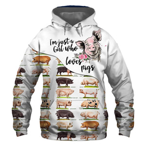 Bunder White Pig - Just A Girl Love - Hoodie, Sweatshirt, TShirt 