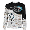 Smiling Sharks - Just A Girl Love - Hoodie, Sweatshirt, TShirt 