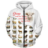 Bundle White Sheeps - Make Me Happy, Humans Head Hurt - Hoodie, Sweatshirt, TShirt 