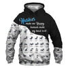 Half Black Husky - Make Me Happy, Humans Head Hurt - Hoodie, Sweatshirt, TShirt