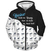 Half Black Husky - Make Me Happy, Humans Head Hurt - Hoodie, Sweatshirt, TShirt
