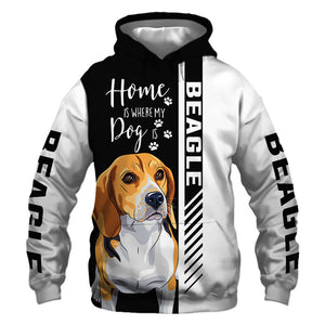 Beagle - Home Is Where My Dog Is - Hoodie, Sweatshirt, TShirt