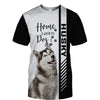 Smiling Husky - Home Is Where My Dog Is - Hoodie, Sweatshirt, TShirt 