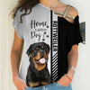 Black White Rottweiler - Home Is Where My Dog Is - Hoodie, Sweatshirt, TShirt