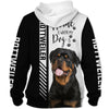 Black White Rottweiler - Home Is Where My Dog Is - Hoodie, Sweatshirt, TShirt