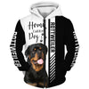 Black White Rottweiler - Home Is Where My Dog Is - Hoodie, Sweatshirt, TShirt