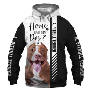 American Pit Bull Terrier - Home Is Where My Horse Is - Hoodie, Sweatshirt, TShirt