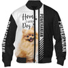 Black White Pomeranian - Home Is Where My Dog Is - Hoodie, Sweatshirt, TShirt 