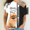 Black White Pomeranian - Home Is Where My Dog Is - Hoodie, Sweatshirt, TShirt 