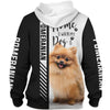 Black White Pomeranian - Home Is Where My Dog Is - Hoodie, Sweatshirt, TShirt 