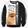 Black White Pomeranian - Home Is Where My Dog Is - Hoodie, Sweatshirt, TShirt 
