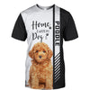 Tiny Black Poodle - Home Is Where My Dog Is - Hoodie, Sweatshirt, TShirt 
