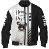 Smiling Pug - Home Is Where My Dog Is - Hoodie, Sweatshirt, TShirt 