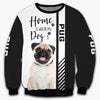 Smiling Pug - Home Is Where My Dog Is - Hoodie, Sweatshirt, TShirt 