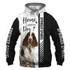 Springer Spaniel - Home Is Where My Cat Is - Hoodie, Sweatshirt, TShirt 