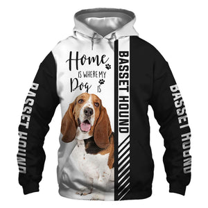 Basset - Home Is Where My Dog Is - Hound Hoodie, Sweaters, TShirt