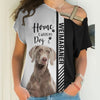 Black White Weimaraner - Home Is Where My Dog Is - Hoodie, Sweatshirt, TShirt 