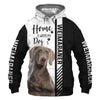 Black White Weimaraner - Home Is Where My Dog Is - Hoodie, Sweatshirt, TShirt 