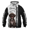 Black Smiling Schnoodle - Home Is Where My Dog Is - Hoodie, Sweatshirt, TShirt 
