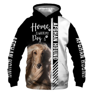 Afghan Hound - Home Is Where My Dog Is - Hoodie, Sweatshirt, TShirt