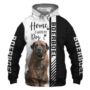 Boerboel - Home Is Where My Dog Is - Hoodie, Sweatshirt, TShirt