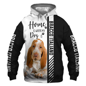 Bracco Italiano - Home Is Where My Dog Is - Hoodie, Sweatshirt, TShirt