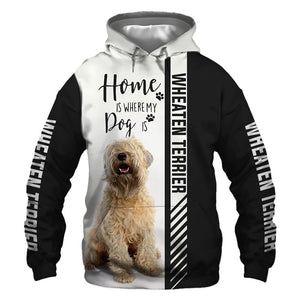 Wheaten Terrier - Home Is Where My Dog Is - Hoodie, Sweatshirt, TShirt 