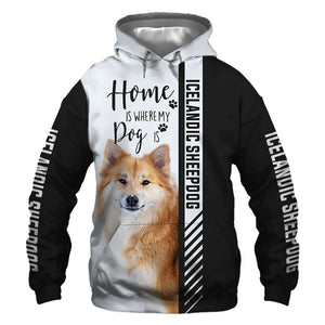 Icelandic Sheepdog - Home Is Where My Dog Is - Hoodie, Sweatshirt, TShirt 
