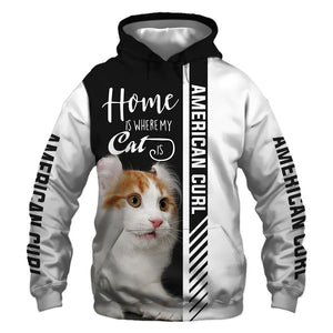 American Curl - Home Is Where My Cat Is - Hoodie, Sweatshirt, TShirt
