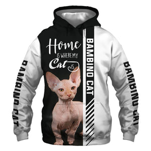 Bambino Cat - Home Is Where My Dog Is - Hoodie, Sweatshirt, TShirt