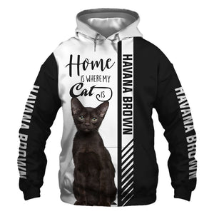 Havana Brown - Home Is Where My Cat Is - Hoodie, Sweatshirt, TShirt 