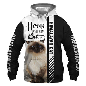 Himalayan cat - Home Is Where My Cat Is - Hoodie, Sweatshirt, TShirt 