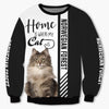 Norwegian Forest cat - Home Is Where My Cat Is - Hoodie, Sweatshirt, TShirt 