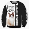 Snowshoe Cat - Home Is Where My Cat Is - Hoodie, Sweatshirt, TShirt 