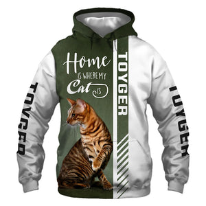Toyger - Home Is Where My Cat Is - Hoodie, Sweatshirt, TShirt