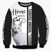 Turkish Angora - Home Is Where My Cat Is - Hoodie, Sweatshirt, TShirt
