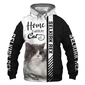 Selkirk Rex - Home Is Where My Cat Is - Hoodie, Sweatshirt, TShirt
