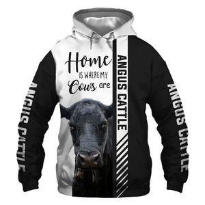 Angus cattle - Home Is Where My Cow Is -  Hoodie, Sweatshirt, TShirt