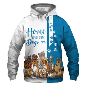 Blue Bundle Dogs - Home Is Where My Dog Is -  Hoodie, Sweatshirt, TShirt