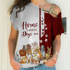 Dark Red Bundle Dogs - Home Is Where My Dog Is -  Hoodie, Sweatshirt, TShirt