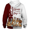 Dark Red Bundle Dogs - Home Is Where My Dog Is -  Hoodie, Sweatshirt, TShirt