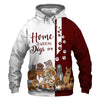 Dark Red Bundle Dogs - Home Is Where My Dog Is -  Hoodie, Sweatshirt, TShirt