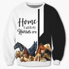 Black Bundle Horses - Home Is Where My Horses Are - Hoodie, Sweatshirt, TShirt 