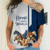Dark Blue Bundle Horses - Home Is Where My Horses Are - Hoodie, Sweatshirt, TShirt 