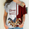 Red Bundle Horses - Home Is Where My Horses Are - Hoodie, Sweatshirt, TShirt 