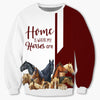 Red Bundle Horses - Home Is Where My Horses Are - Hoodie, Sweatshirt, TShirt 