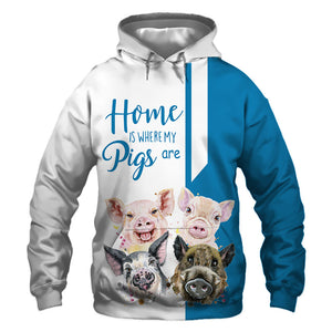 Dark Blue Pigs - Home Is Where My Pigs Are - Hoodie, Sweatshirt, TShirt 