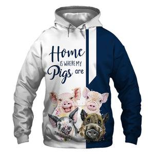 Blue Pigs - Home Is Where My Pigs Are - Hoodie, Sweatshirt, TShirt 