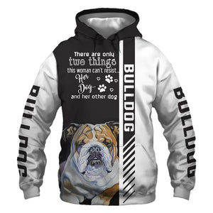 Bulldog - Woman Can't Resist Her Dog - Hoodie, Sweatshirt, TShirt