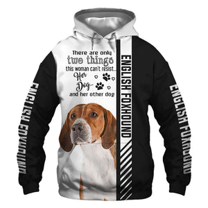 English Foxhound - Woman Can't Resist Her Dog - Hoodie, Sweatshirt, TShirt